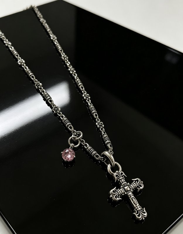 크롬하츠 빈티지 십자가 펜던트 목걸이 001-243532