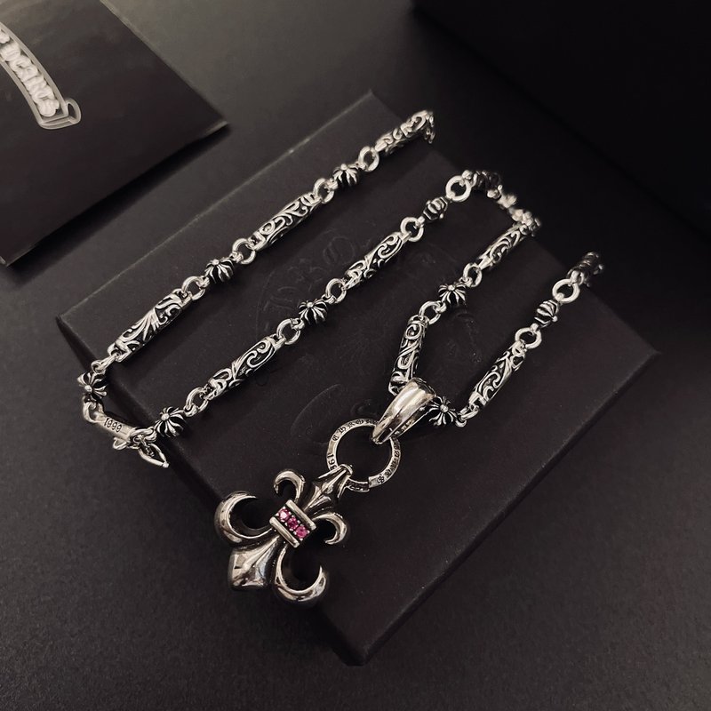 크롬하츠 스타일 빈티지 체인 목걸이 001-243552