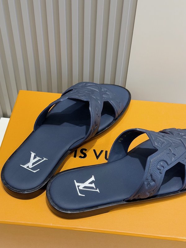 LV 오아시스 데님 가죽 샌들 남성용 001-243849