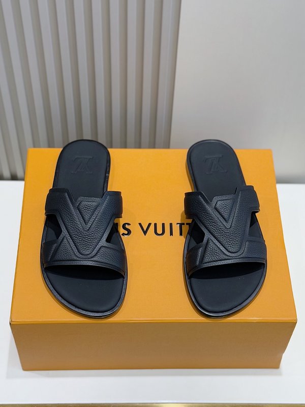 LV 오아시스 데님 가죽 샌들 001-243854