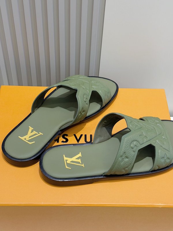 LV 오아시스 데님 가죽 샌들 남성용 001-243862