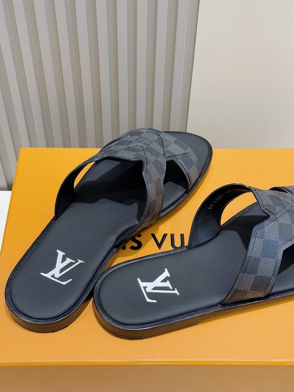 LV 오아시스 데님 가죽 샌들 남성용 001-243871