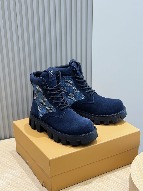 LV 체커 남성 스웨이드 부츠 001-243935