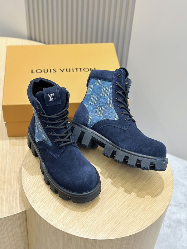 LV 체커 남성 스웨이드 부츠 001-243935
