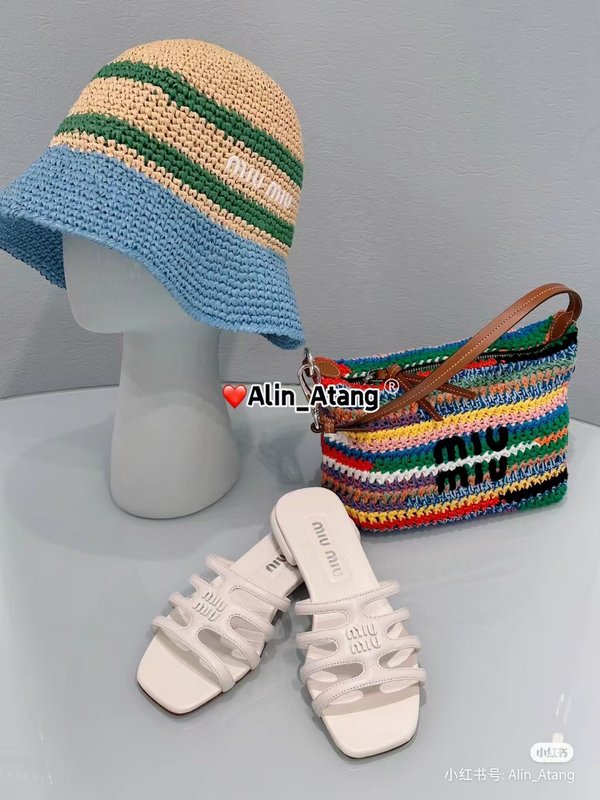레인보우 스트라이프 우븐 숄더백 001-245966