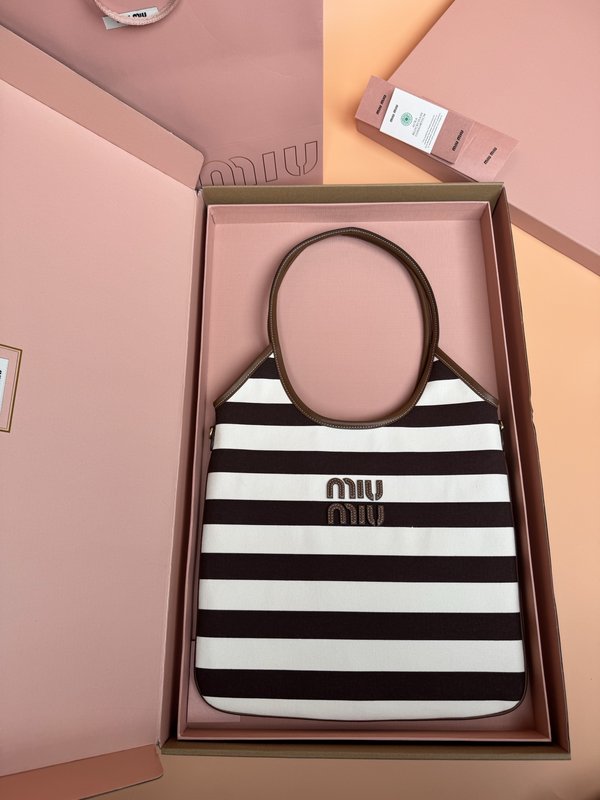 아이비 캔버스 토트 숄더백 화이트 브라운 001-245983