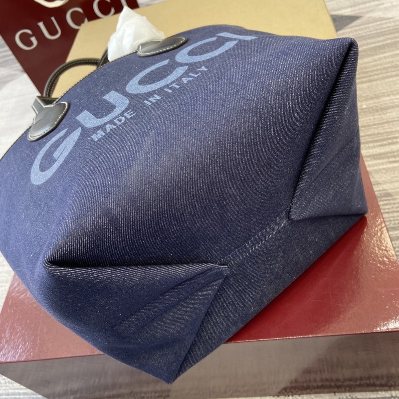 구찌 네이비 데님 토트백 001-246264