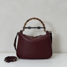 와인 레드 풀레더 핸드백 숄더백 001-246997