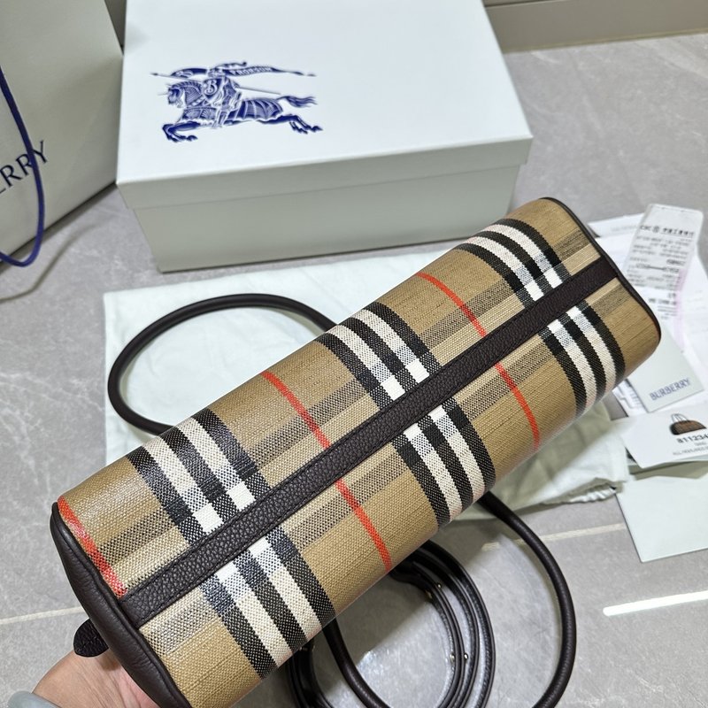 클래식 체크 패턴 보스턴 핸드백 001-247665