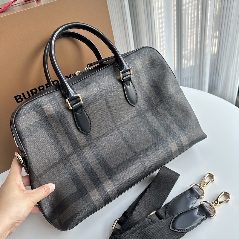 버버리 남성용 스모크 체크 브리프케이스 001-247843