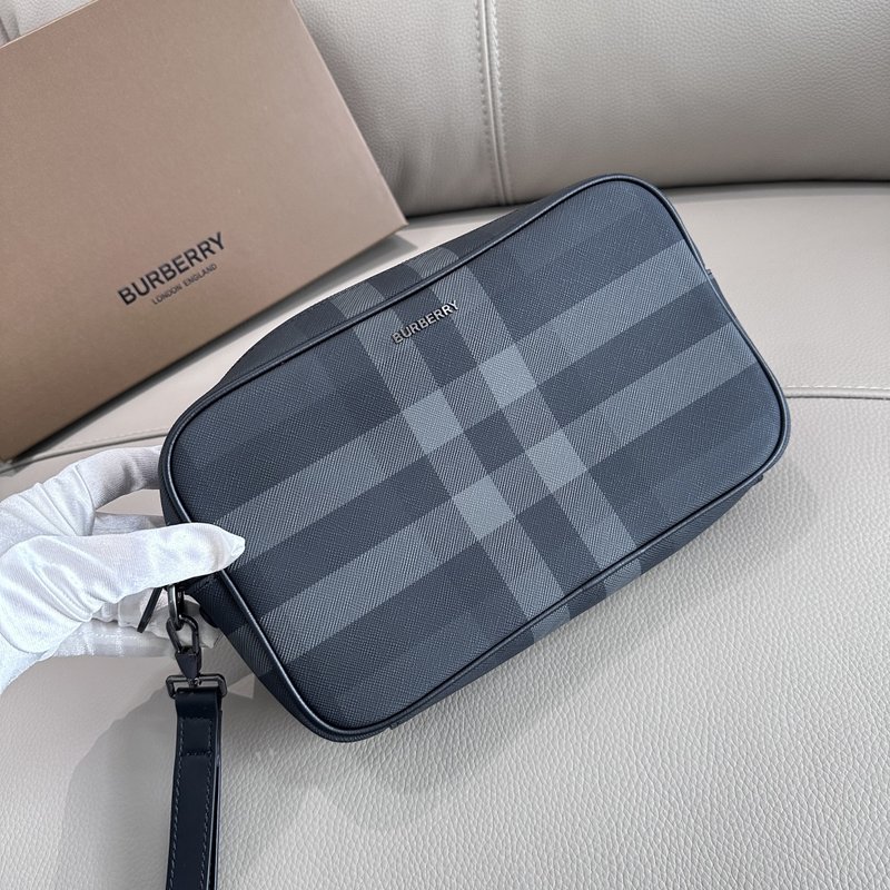남성용 두꺼운 체크 클러치백 001-247892