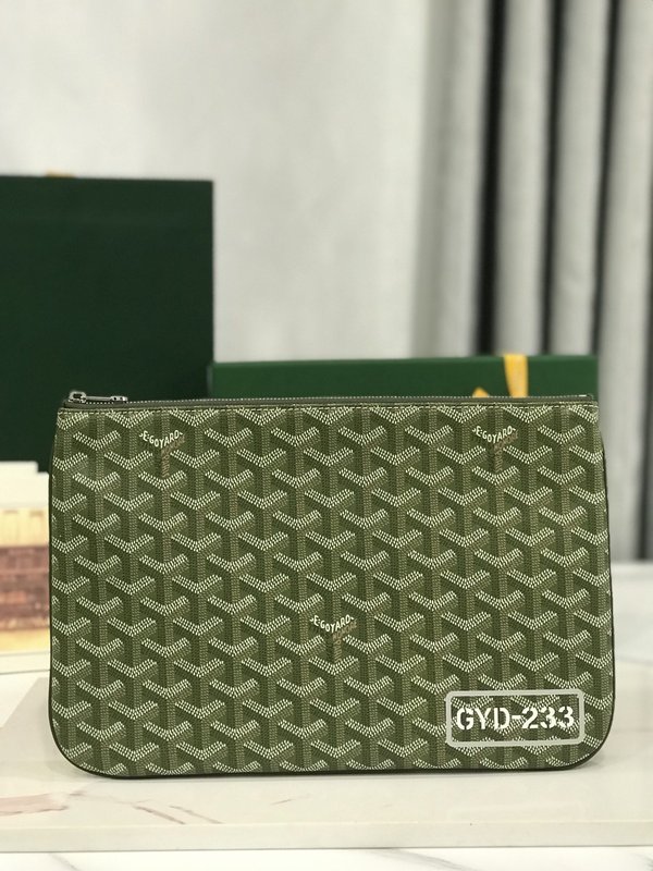 SENAT 미디엄 클러치백 카키 그린 실버 001-248165