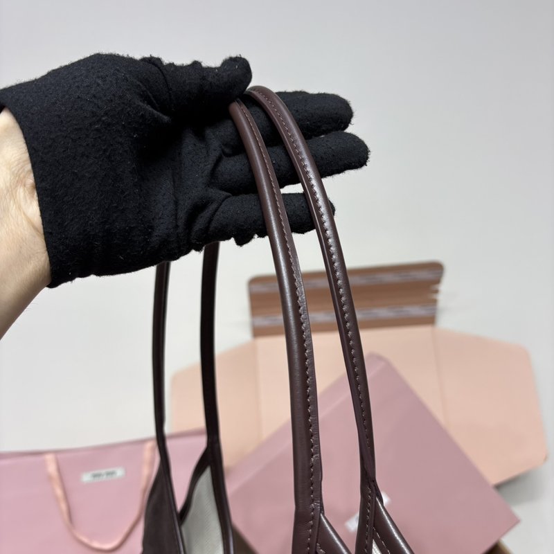 헤더 컬러 패치워크 가죽 토트백 001-248318