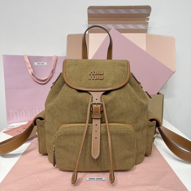 시나몬 코듀로이 아카데미 타일 백팩 001-248354