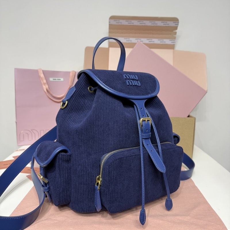 네이비 코듀로이 아카데미 타일 백팩 001-248357