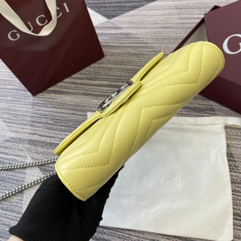 구찌 옐로우 양가죽 여성 핸드백 001-248628