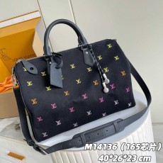 자수 로고 워싱 데님 숄더백 001-248724
