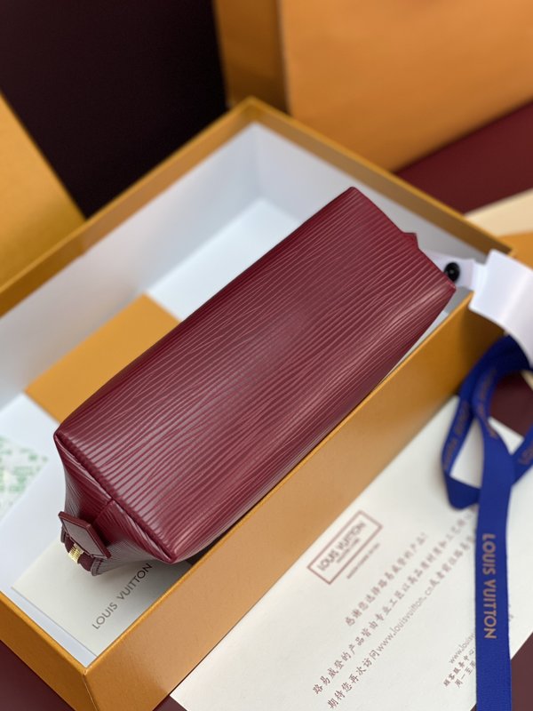 보라색 에피 레더 코스메틱 파우치 001-248743