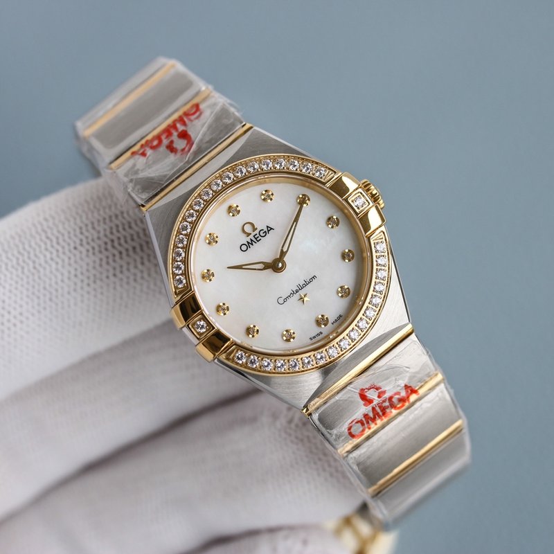 오메가 컨스텔레이션 28mm 쿼츠 여성 시계 001-248981