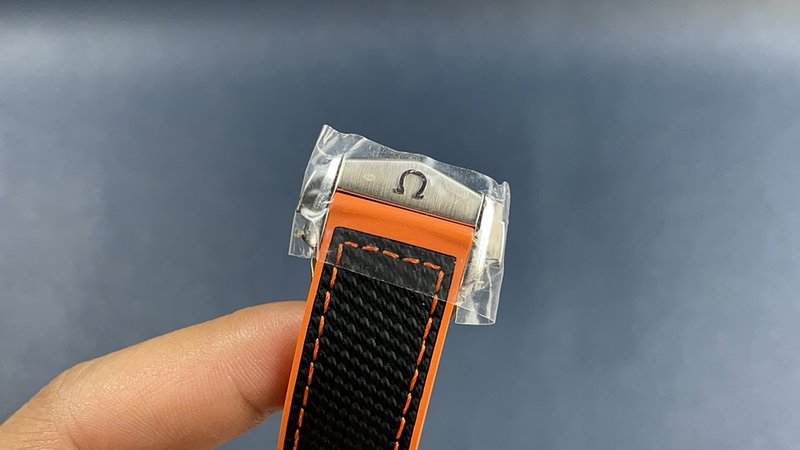 오메가 오렌지 러버 스트랩 오토매틱 시계 001-249003