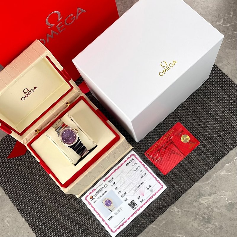 오메가 컨스텔레이션 다이아몬드 쿼츠 여성용 시계 001-249004