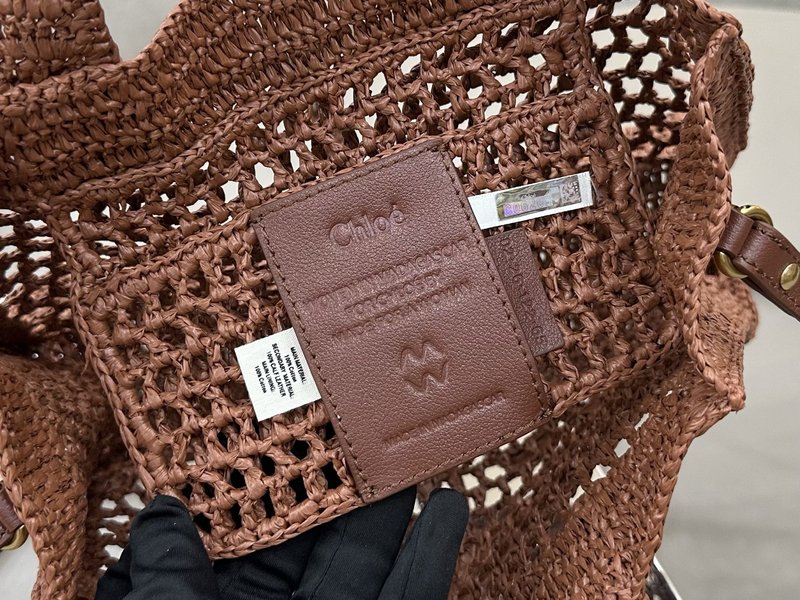 클로에 바나나 시리즈 라피아 토트백 001-251235