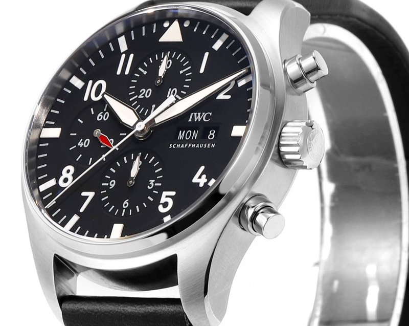 IWC 파일럿 시리즈 로즈골드 그린 다이얼 오토매틱 시계 001-251252