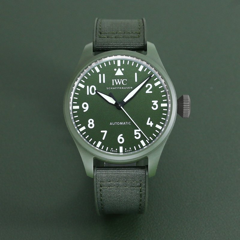 IWC 포레스트 그린 세라믹 오토매틱 남성용 시계 001-251288