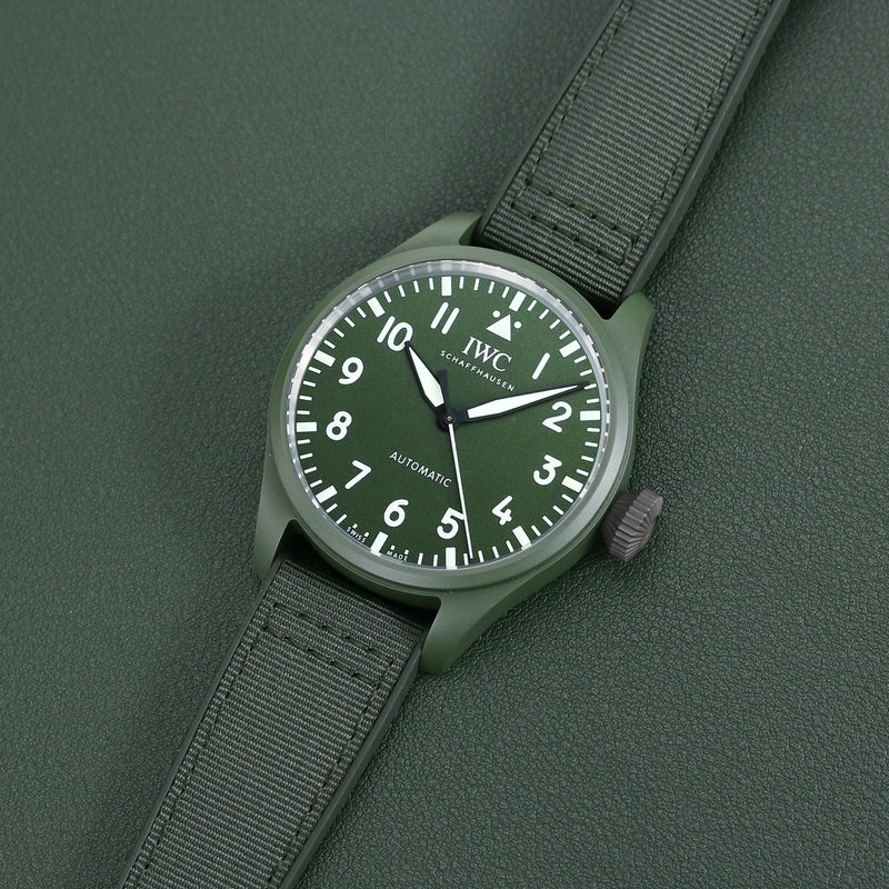 IWC 포레스트 그린 세라믹 오토매틱 남성용 시계 001-251288