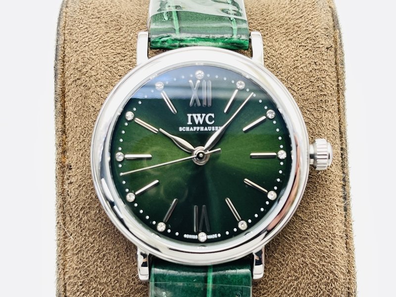 IWC 포르투기제 스틸 다이아몬드 여성 토매틱 시계 001-251333