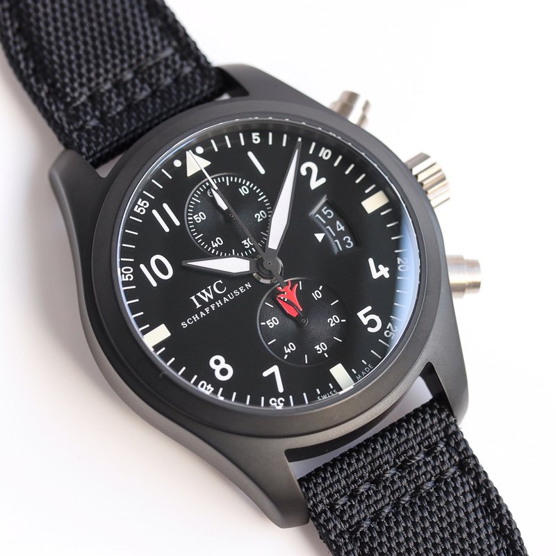 IWC 파일럿 시리즈 오토매틱 크로노그래프 남성용 시계 001-251398