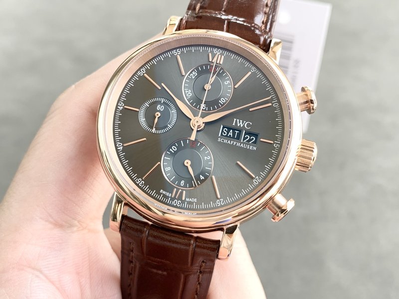 IWC 포르투기제 크로노그래프 스틸 워치 001-251405