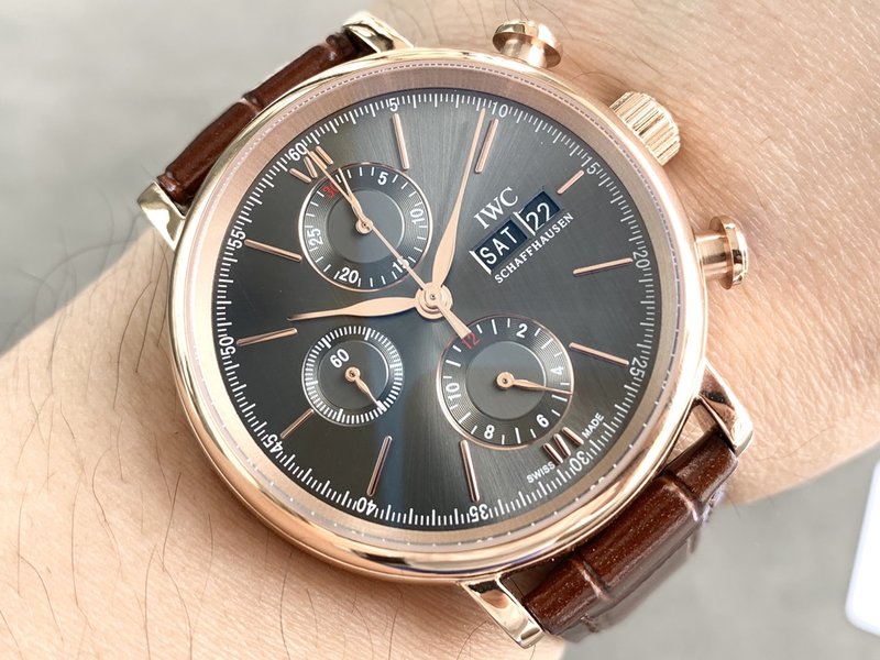 IWC 포르투기제 크로노그래프 스틸 워치 001-251405
