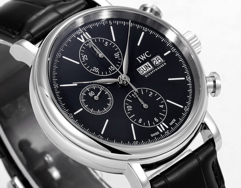 IWC 포르투기제 크로노그래프 스틸 워치 001-251473