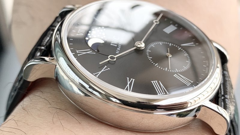 IWC 롱파워 리저브 문페이스 오픈백 기계식 시계 001-251494