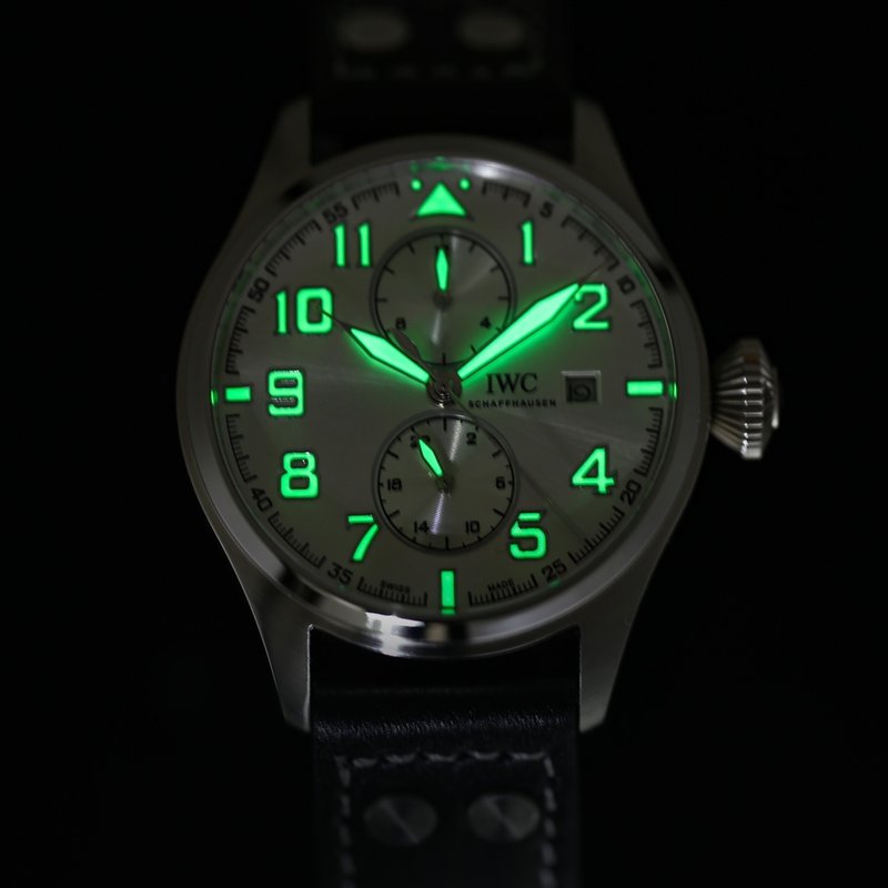 IWC 파일럿 시리즈 오픈백 문페이즈 기계식 시계 001-251519