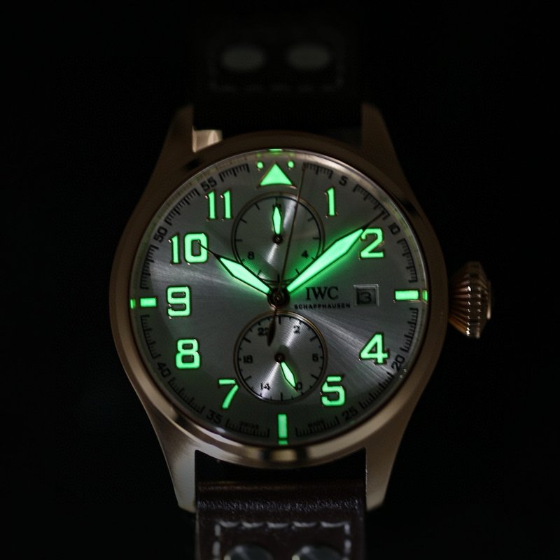 IWC 파일럿 시리즈 오픈백 문페이즈 오토매틱 시계 001-251524
