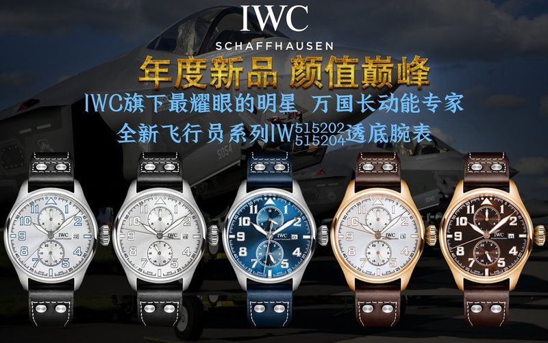 IWC 파일럿 시리즈 오픈백 문페이즈 오토매틱 시계 001-251524