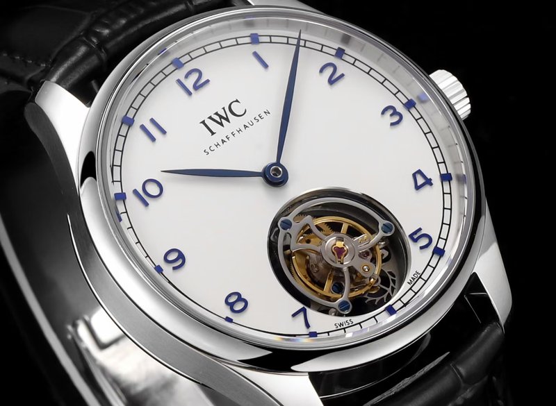 IWC 포르투기즈 수동 권 투르비옹 워치 001-251608