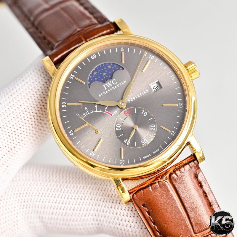IWC 장기 동력 문페이즈 전문가 복제 시계 001-251627