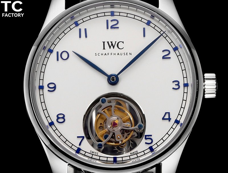 IWC 포르투기제 트루 투어빌롱 수동 와인딩 시계 001-251659