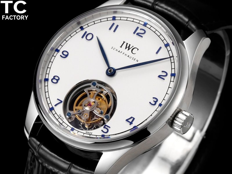 IWC 포르투기제 트루 투어빌롱 수동 와인딩 시계 001-251659