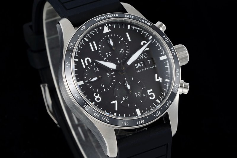 IWC 파일럿 시리즈 스틸 러버 스트랩 시계 001-251695