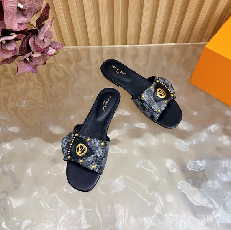 루이비통 가죽 버클 플랫 샌들 001-252297