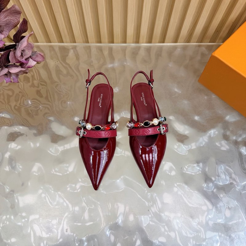 루이비통 바이브 체인 백스트랩 족구두 키틴힐 샌들 001-252355