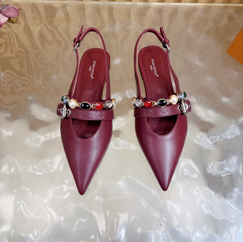 루이비통 바이브 체인 백스트랩 족구두 키틴힐 샌들 001-252359