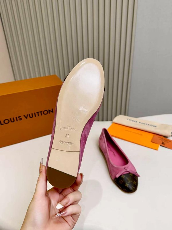 루이비통 모노그램 리본 포인트 발레플랫 001-252385