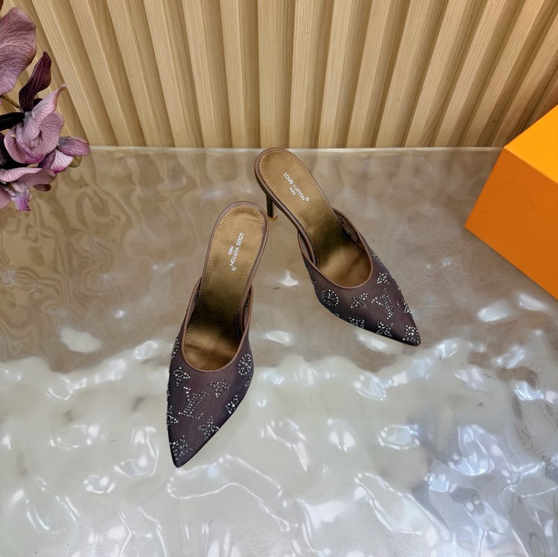 루이비통 메쉬 크리스털 뮬 샌들 001-252406