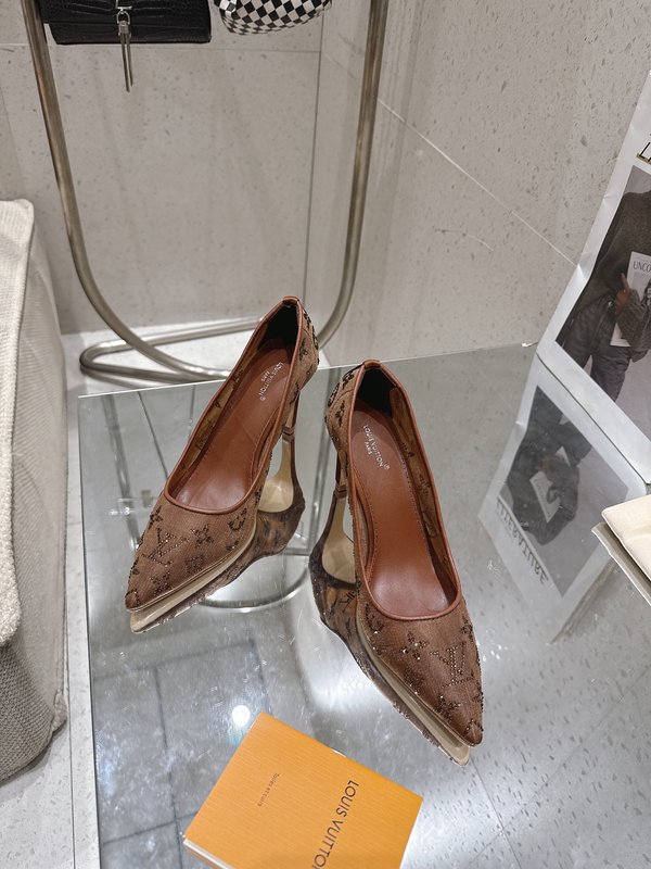 LV 메쉬 크리스탈 하이힐 프스 001-252417