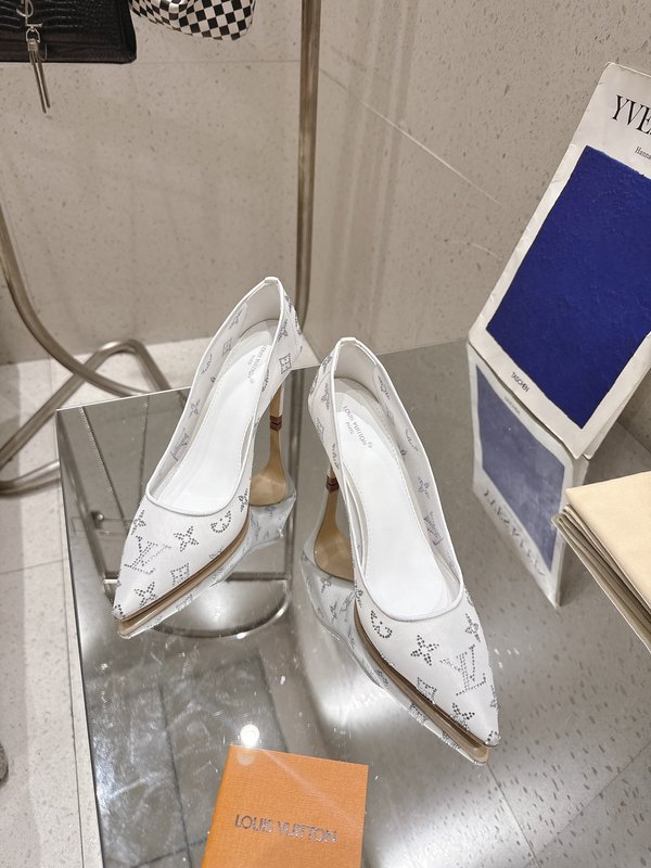 LV 메쉬 크리스탈 하이힐 펌프스 001-252418
